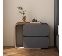 XKSJCDR Mesita de Noche Extensible, Mesita de Noche Minimalista, Bordes Redondeados, no Requiere Montaje, Almacenamiento Multifuncional, Uso doméstico(Style 2Dark Gray,L 42cm/16.5in)