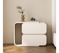 XKSJCDR Mesita de Noche Extensible, Mesita de Noche Minimalista, Bordes Redondeados, no Requiere Montaje, Almacenamiento Multifuncional, Uso doméstico(Style 1white,L 52cm/20.4in)