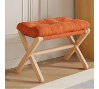 XKSJCDR Reposapiés For El Ocio,reposapiernas Reclinable,Banco Multifuncional Resistente Y con Gran Capacidad De Carga,Plegable For Guardarlo Ideal For Salones Y Entradas(Orange)