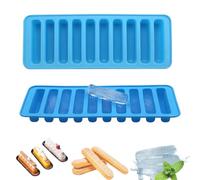 XKSOCT 2 unidades,forma de barritas de cereales,barras de silicona,molde de silicona,molde de chocolate,para resina,Antiadherente,Libre de BPA (10 cavidades,rectangular)