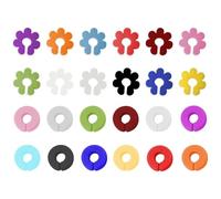 XKSOCT 24 Piezas Marcadores de Copas de Vino Identificador de Vasos Marcador de Silicona de Taza Identificación de Vidrio Reutilizable Anillos Marcadores Copas Bebidas Cócteles Champán