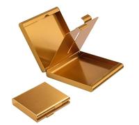 XKSOCT Pitilleras para Cigarrillos,Elegante Pitillera de Metal Vintage Portátil,Pitillera,Pitilleras para Cigarrillos Mujer,Tabaco Box para Hombre,Capacidad para 20 Cigarrillos (Oro)