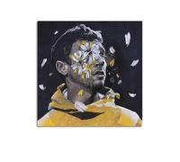 XKUGA Póster de arte musical, póster decorativo de flores amarillas y rockeras, lienzo para pared e impresión artística moderna, decoración de dormitorio familiar, pósteres de 28 x 28 pulgadas (70 x