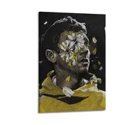 XKUGA Póster de arte musical, póster decorativo de flores amarillas y rockeras, lienzo, póster de pared e imagen artística moderna para decoración de dormitorio familiar, 40 x 60 cm