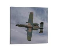 XKUGA Póster de avión de combate A-10 Thunderbolt II, póster decorativo de lienzo para pared e imagen artística moderna para decoración de dormitorio familiar, 20 x 20 pulgadas (50 x 50 cm)