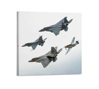 XKUGA Póster de avión de combate F-22 Raptor Fighter Avión, pintura decorativa, lienzo, póster de pared e imagen artística moderna para decoración de dormitorio familiar, pósteres de 30 x 30 cm