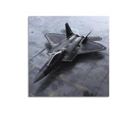 XKUGA Póster de avión de combate F22 Raptor Fighter Avión de combate de aviones de combate, póster decorativo de lienzo para pared e impresión artística moderna para dormitorio familiar, pósteres