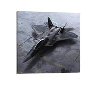 XKUGA Póster de avión de combate F22 Raptor Fighter Avión de combate de aviones de combate, póster decorativo de lienzo para pared e impresión artística moderna para dormitorio familiar, pósteres