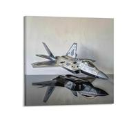 XKUGA Póster de avión de combate F22 Raptor Fighter Jet Fighter Avión Póster decorativo Lienzo para pared e impresión artística moderna decoración de dormitorio familiar 24 x 24 pulgadas (60 x 60 cm)