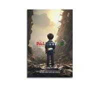 XKUGA Póster de conflicto de Medio Oriente contra la guerra, diseño de ruinas y familia refugiada, moderno lienzo decorativo, arte de pared ideal para familia, cueva de hombre, sala de juegos