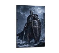XKUGA Póster de fantasía oscura con armadura de campo de batalla de Frozen de caballero medieval, moderno y decorativo, arte de pared ideal para familia, cueva de hombre, sala de juegos, dormitorio de
