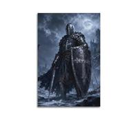 XKUGA Póster de fantasía oscura con armadura de campo de batalla de Frozen de caballero medieval, moderno y decorativo, arte de pared ideal para familia, cueva de hombre, sala de juegos, dormitorio de
