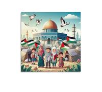 XKUGA Póster de paz mundial contra la guerra y la libertad de Palestina, Gaza, moderno, decorativo, arte de pared ideal para familia, cueva de hombre, sala de juegos, dormitorio de niños y niñas, 40 x