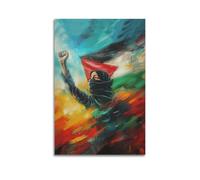 XKUGA Póster de solidaridad contra la guerra, catástrofe palestina de Gaza, impresiones en lienzo decorativo moderno, arte de pared ideal para familia, cueva de hombre, sala de juegos, dormitorio de