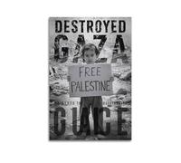 XKUGA Póster retro de paz contra la guerra, Libertad, Gaza, Palestina, moderno, decorativo, arte de pared ideal para familia, cueva de hombre, sala de juegos, dormitorio de niños y niñas, 50 x 75 cm