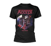 XKYYPOORWW Accept 'Metal Heart 1' T shirtBlackXXL