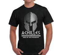 XKYYPOORWW Achilles T-Shirt Troy Greek Mythology Myth's and Legend'sBlackL