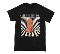 XKYYPOORWW Cage The Elephant Band Short Sleeve Cotton All Size T ShirtBlackL