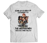 XKYYPOORWW Cartoon The Highwaymen T-Shirt Johnny Cash Waylon Jennings Willie Nelson KrisGreyM