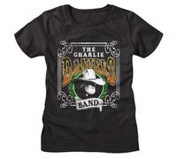 XKYYPOORWW Charlie Daniels Band Leaf Wreath Women's Women's T Shirt American Country MusicBlackL