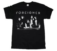 XKYYPOORWW Foreigner Band T-SHIRTBlackXL