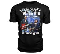 XKYYPOORWW I Saw Vince Gill On Stage Short Sleeve Cotton T-ShirtBlackXXL