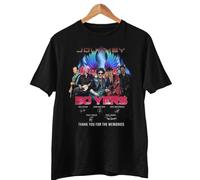 XKYYPOORWW Journey Band 50 Years Signature T-Shirt Cotton MenBlack3XL