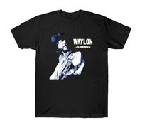 XKYYPOORWW Ultimate Waylon Jennings T-Shirt Short Sleeve BlackXL