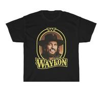 XKYYPOORWW Waylon Jennings Will The Wolf Survive Men T-ShirtBlackM
