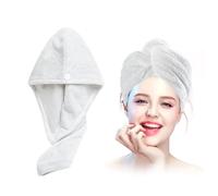 Xkzhrr Toallas para Secar El Pelo, 2pcs Gorro de Pelo Seco para Mujeres, Toalla Pelo Microfibra Anti frizz,Turbante Microfibra Pelo,SúPer Absorbentes de Secado RáPido(Blanco)