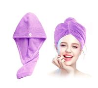 Xkzhrr Toallas para Secar El Pelo, 2pcs Gorro de Pelo Seco para Mujeres, Toalla Pelo Microfibra Anti frizz,Turbante Microfibra Pelo,SúPer Absorbentes de Secado RáPido(Púrpura)