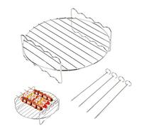 XL Air Freidora Accesorios-Air Freidora Rack Multiusos Doble Capa Rack con Brocheta, Compatible para Power Airfryer Philips