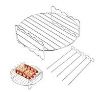 XL Air Freidora Accesorios-Air Freidora Rack Multiusos Doble Capa Rack con Brocheta, Compatible para Power Airfryer Philips