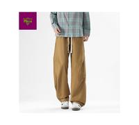 (XL, Army Green) Men's Clothing Casual Autumn American Style Pure Cotton Military Casual trousers for Men Loose Wide-Leg cargo pants