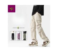 (XL, Army Green) Men's Clothing Casual Autumn Men's Workwear Casual Long Pants Stretch Straight Functional Large Pocket Cargo Pants