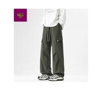 (XL, Army Green) Men's Clothing Casual Workwear Long Pants Autumn Wide-Leg Loose Casual Versatile Men's Long Pants cargo pants for men