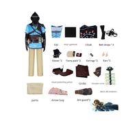 (XL) Disfraz de Link de The Legend Game Of Zelda Tears Of The Kingdom, poliéster para cosplay