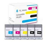 XL-Ink Cartucho de tinta compatible para Canon PFI030 PFI-030 PFI-030MBK PFI-030BK PFI-030C PFI-030M PFI-030Y pigmento (5PK MBK KCMY) Compatible con Canon ImagePrograf TA-20 ImagePrograf TA-30