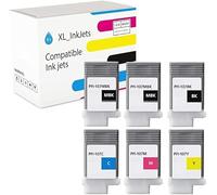 XL-Ink Compatible con Canon PFI-107 - Juego de 6 cartuchos de tinta compatibles con Canon PFI-107MBK PFI-107BK PFI-107BK PFI-107C PFI-107M PFI-107M PFI-107Y e Image PROGRAF iPF670 iPF6