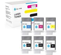 XL-Ink Compatible con Canon PFI-120 (2 MBK/BK/C/M/Y) Pack de 6