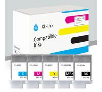 XL-Ink Compatible con Canon PFI-120 (MBK/BK/C/M/Y), PFI-120BK PFI-120C PFI-120M PFI-120Y Compatible con impresoras Canon ImagePROGRAF TM-200 TM-205 TM-300 TM-305 (5 unidades)