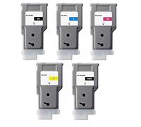 XL-Ink Compatible con Canon PFI-207, 5 Unidades (PFI-207MBK, BK, C, M, Y)