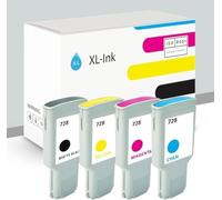 XL-Ink Compatible con HP 728 (4 x 300 ml: MBK/C/M/Y) 4 Unidades