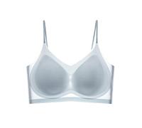 (XL,Light Blue)Summer Seamless Ultra Thin Plus Size Ice Silk Comfort Bra Lightweight Sports Bra