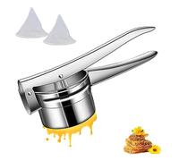 XL,Prensador de miel, Extractor de miel manual, tipo de presión de mano inoxidable Prensa de miel fácil de limpiar para jugo natural casero, aceite de orujo y panal, bolsa de filtro libre incluida