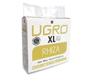 XL Rhiza - Sustrato de Coco de Alta Calidad Enriquecido con Endomicorrizas, Bloque Comprimido con bajo porcentaje de Fibra de Coco para Plantas y Huerto, 5 kg - 70 L (32x32x14 cm)