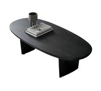 XL Superb Mesa de Centro Ovalada de Madera Maciza Negra Moderna para Sala de Estar PequeñA Mesa Decorativa Tablero Grande Junta Recta no Se Agrieta FáCilmente FáCil de Instalar Pine 39.4IN