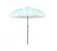 XL Superb Sombrilla de Playa con Flecos y función de inclinación, protección UV UPF 50+, sombrilla Impermeable con diseño de borlas para la Playa, la Piscina y la decoración de Exteriores Green