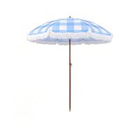 XL Superb Sombrilla de Playa con Flecos y función de inclinación, protección UV UPF 50+, sombrilla Impermeable con diseño de borlas para la Playa, la Piscina y la decoración de Exteriores Blue