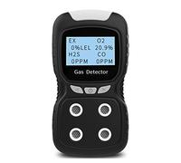 XLA Alert Detector de gas portátil, clip de gas 4 analizador de gases medidor oxigeno aire, pantalla LCD recargable prueba de calidad de aire, detector de 2 años...